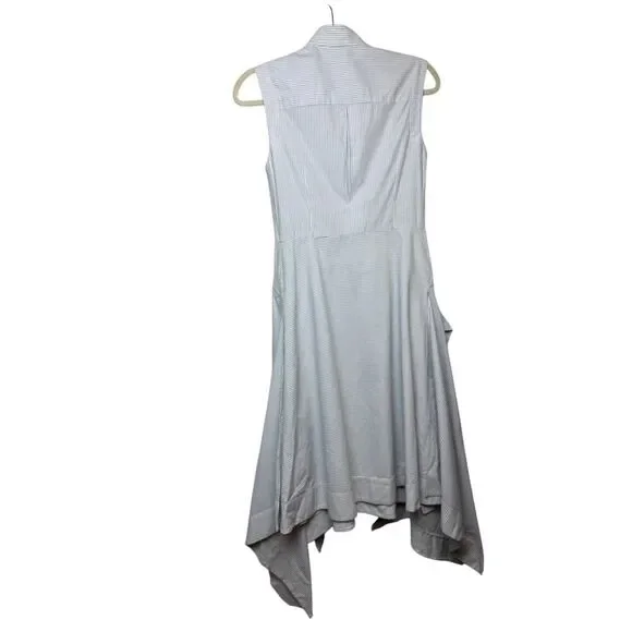 Acler Pinstripe Ruched High Lo Dress Sz. 2 US - Picture 9 of 12